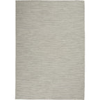 Nourison Positano Indoor-Outdoor Light Grey 5' X 7' Area Rug, Easy Cleaning, Non Shedding, Bed Room, Living Room, Dining Room, B