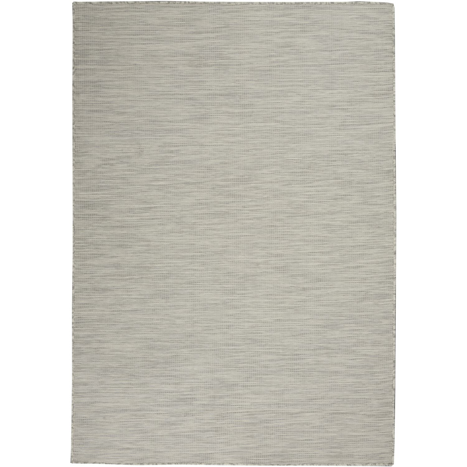 Nourison Positano Indoor-Outdoor Light Grey 5' X 7' Area Rug, Easy Cleaning, Non Shedding, Bed Room, Living Room, Dining Room, B