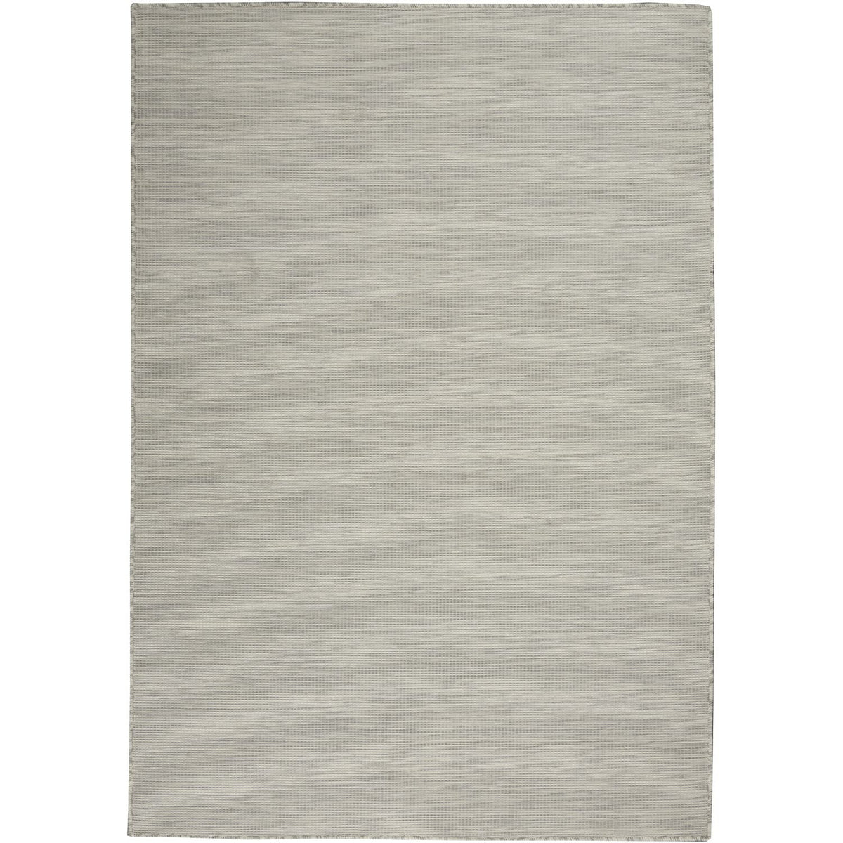 Nourison Positano Indoor-Outdoor Light Grey 4' X 6' Area Rug, Easy Cleaning, Non Shedding, Bed Room, Living Room, Dining Room, B