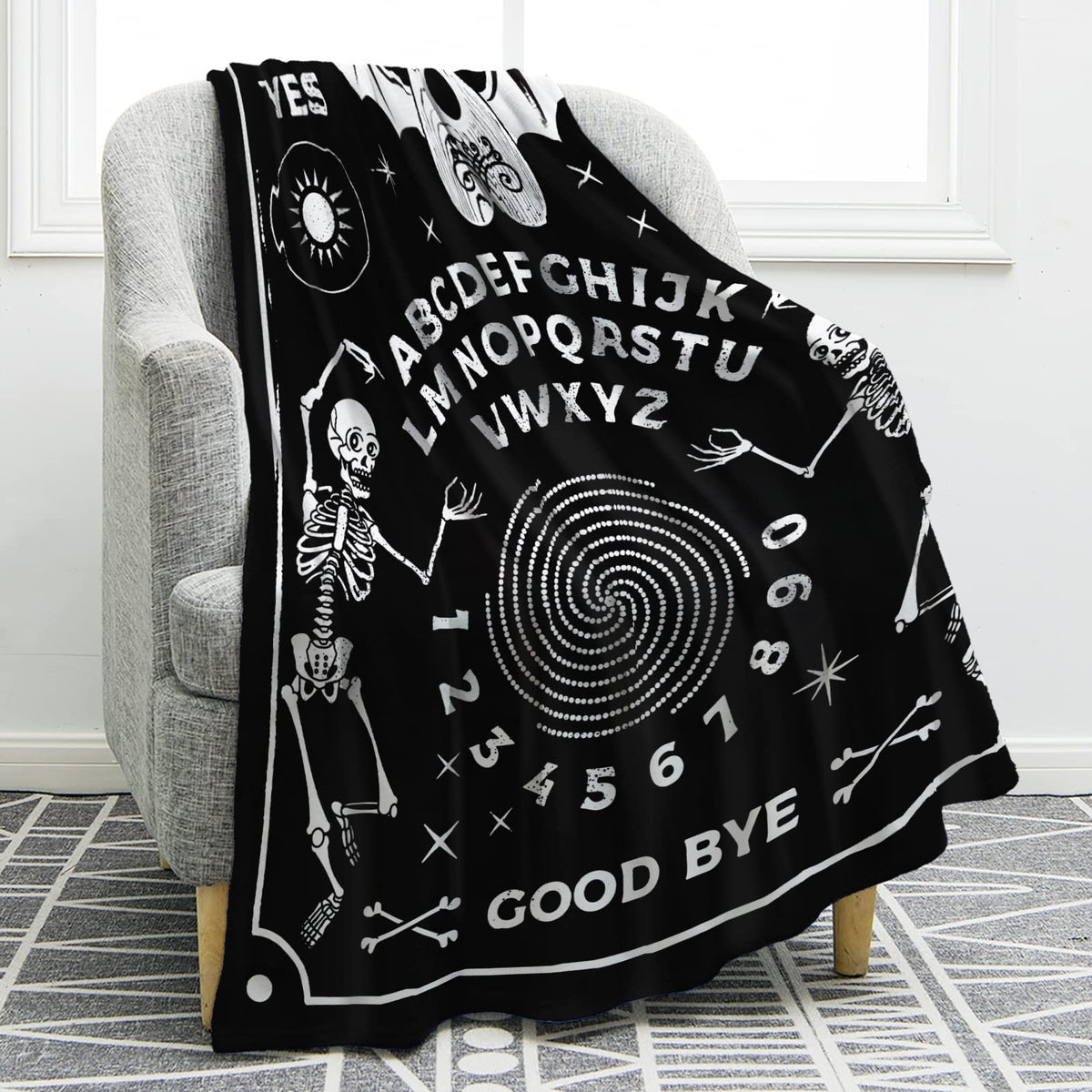 Jekeno Ouija Board Blanket Gifts For Women Men Kids Girls Mom Dad Birthday Mother'S Day Father'S Day Presents Home Bedroom Sun M