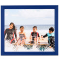 ArtToFrames 12x14 Inch Blue Picture Frame, This 1.00 Inch Custom Wood Poster Frame is Blue - Comes with Foam Backing 3/16 inch a