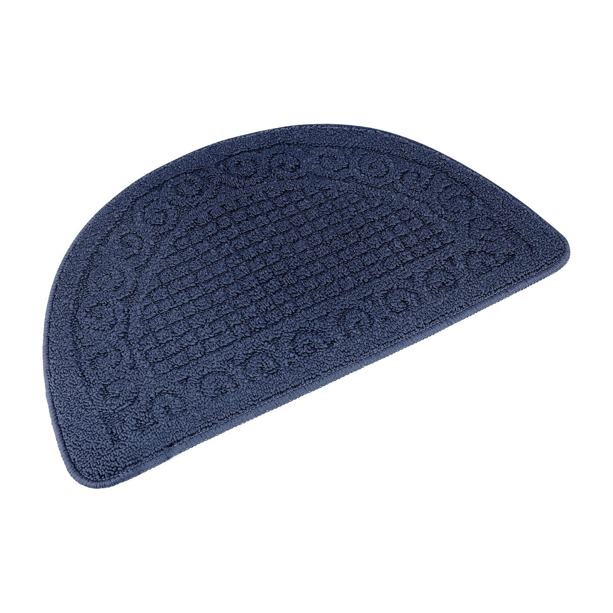 Echaprey Half Round Non-Slip Kitchen Bathroom Toilet Doormat Floor Rug Mat Keeps Your Floors Clean Home Decor (Small, Blue)