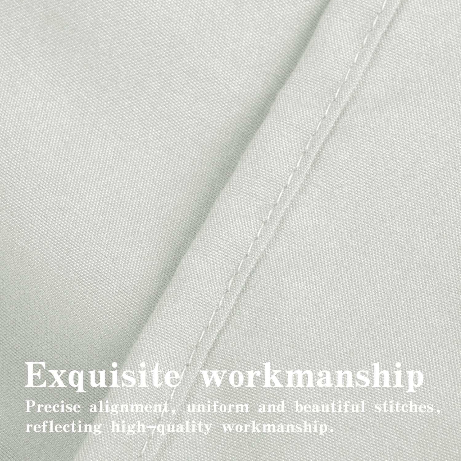 Ntbay 100% Brushed Microfiber Standard Pillow Shams Set Of 2, Super Soft And Cozy, Wrinkle, Fade, Stain Resistant 20X26 Inches Oxford Pillowcases, Light Grey