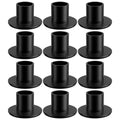 Apsvwys 12 Pcs Black Candlestick Holders, Taper Candle Holders for Table Centerpiece, Festive Christmas Mantel Decoration or Hom