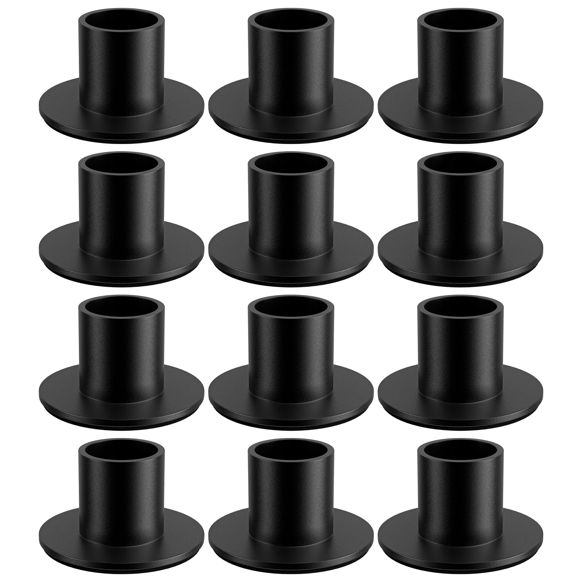 Apsvwys 12 Pcs Black Candlestick Holders, Taper Candle Holders for Table Centerpiece, Festive Christmas Mantel Decoration or Hom