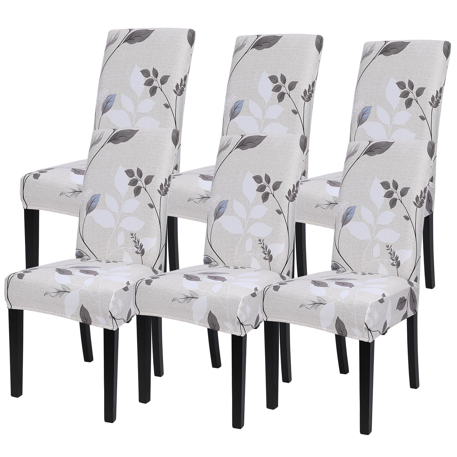 Searchi Printed Dining Room Chair Covers Set Of 6, Stretch Kitchen Chair Covers Washable Parsons Chair Slipcover Removable Dining Chair Protectors For Hotel,Ceremony(Floral Pattern3)