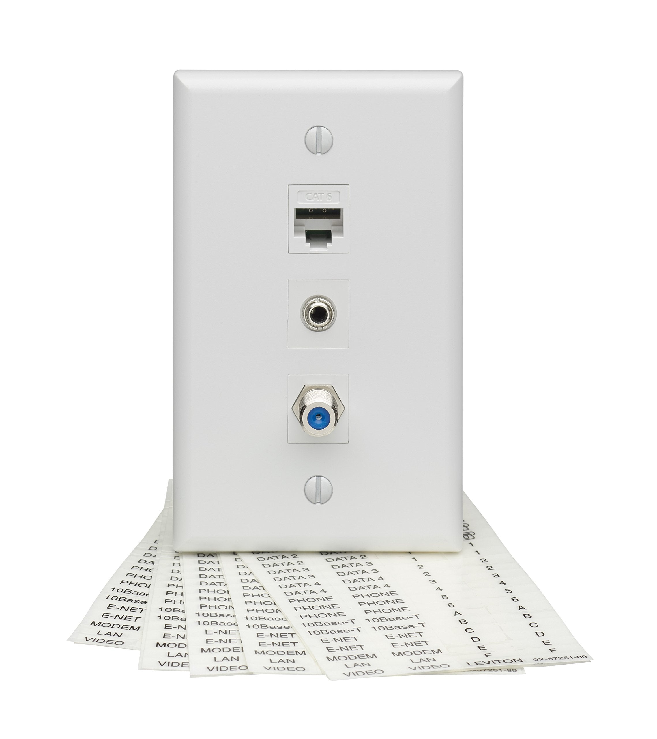 Leviton 41080-Leb Jack Identification Labels With Black Ink And 10 Sheets