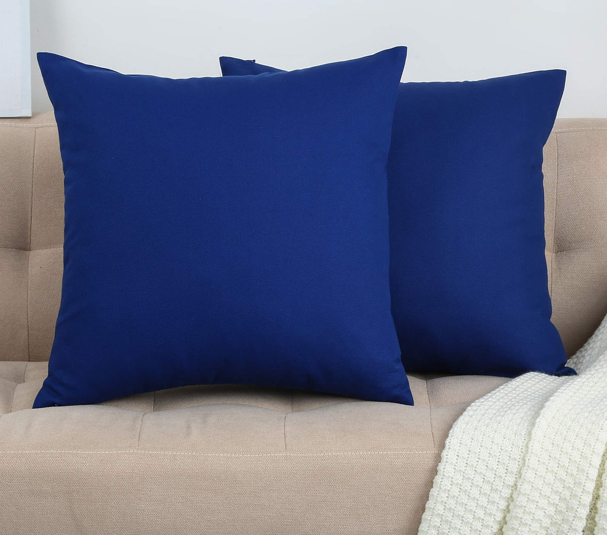 Tangdepot Cotton Solid Throw Pillow Covers, 26' X 26' , Royal Blue, 1 Count (Pack Of 1)
