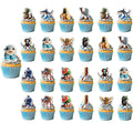 Italian Brainrot Birthday Decorations, 24pcs Cute Cake Toppers for Brainrot Birthday, Suitable for Italian Brainrot Party & Tung