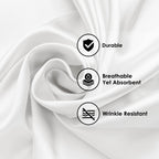 Superior Cotton Rich Bedsheet Set, Includes 1 Fully Elastic Deep Pocket Fitted Sheet, 1 Flat Sheet, 2 Pillowcases, Soft Bedding