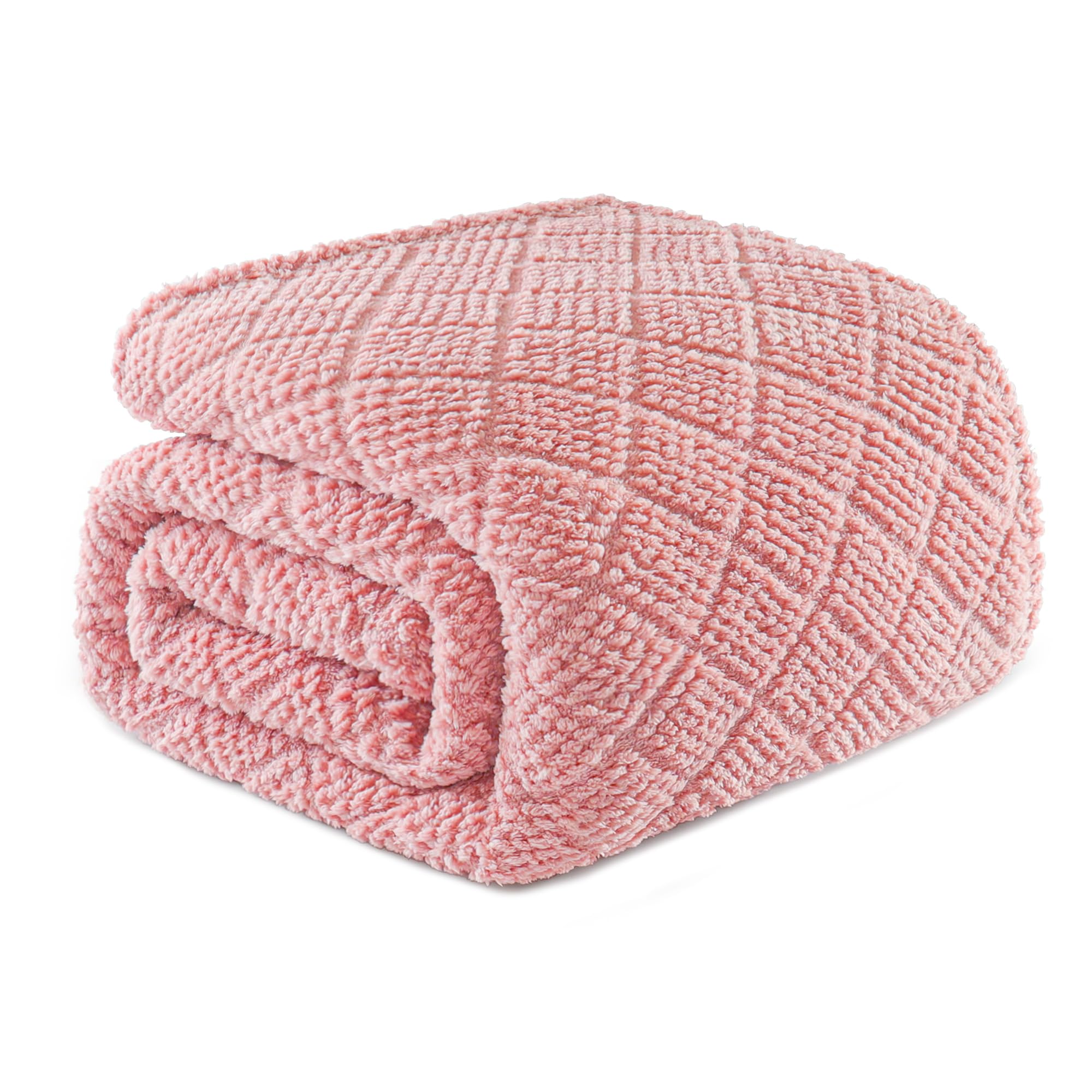 Whale Flotilla Fuzzy Fleece Twin Size Blanket For Bed, Soft Fluffy Jacquard Waffle Blankets For All Season, Lightweight And Warm
