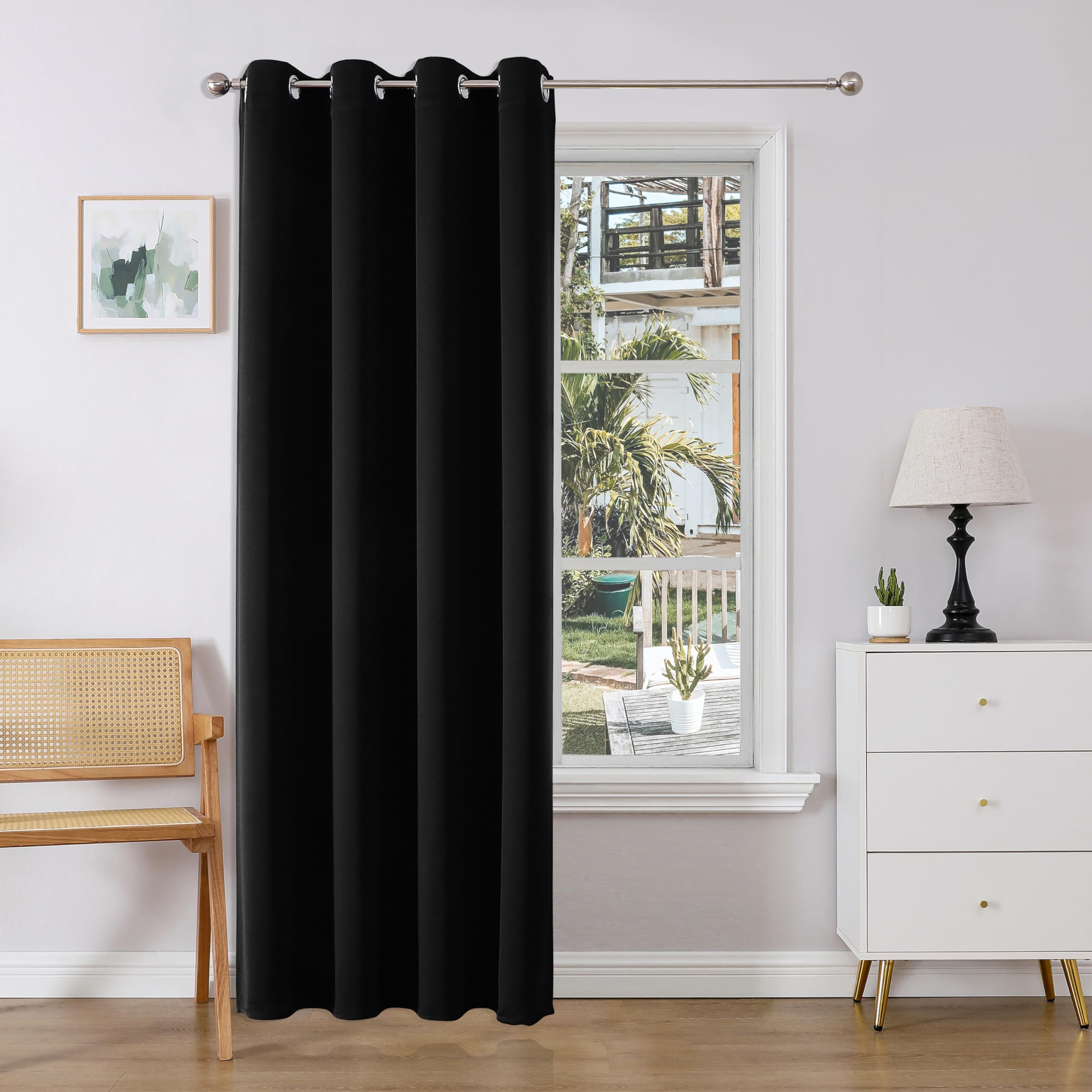 Joydeco Blackout Curtains 84 Inch Long, Thermal Insulated Long Curtains& Drapes, Room Darkening Grommet Curtains For Bedroom Liv