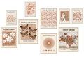 KONGSY Beige Wall Art Prints Set of 9, Abstract Matisse Exhibition Posters, Boho Art Prints, Neutral Wall Decor, Aesthetic Pictu