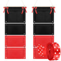 Yeyeplum 2 Pcs Fish Extender Cruise Hanging Organizer with 4 Pockets and 1 Pcs 5 Yard Red Polka Dot Ribbon Cabin Door Hanging St