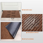 Nuanchu Large Semi Finished Outdoor Mat 16 X 79 Inch Narrow Door Mat Non Slip Boot Rugs Waterproof Carpet Roll For Bathroom Entryway Indoor Outdoor(Coffee,4 Roll)