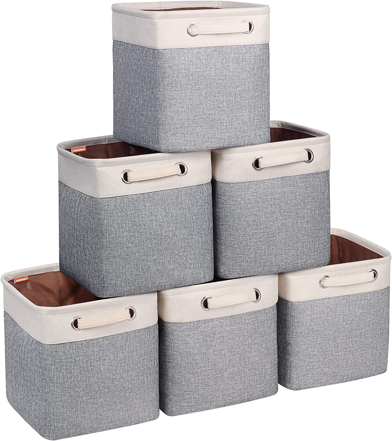 Kntiwiwo Cube Storage Bins 10.5    x 10.5 x 11    Cloth Baskets for Storage with Handles for Shelf, Closet, Nursery, Office Orga