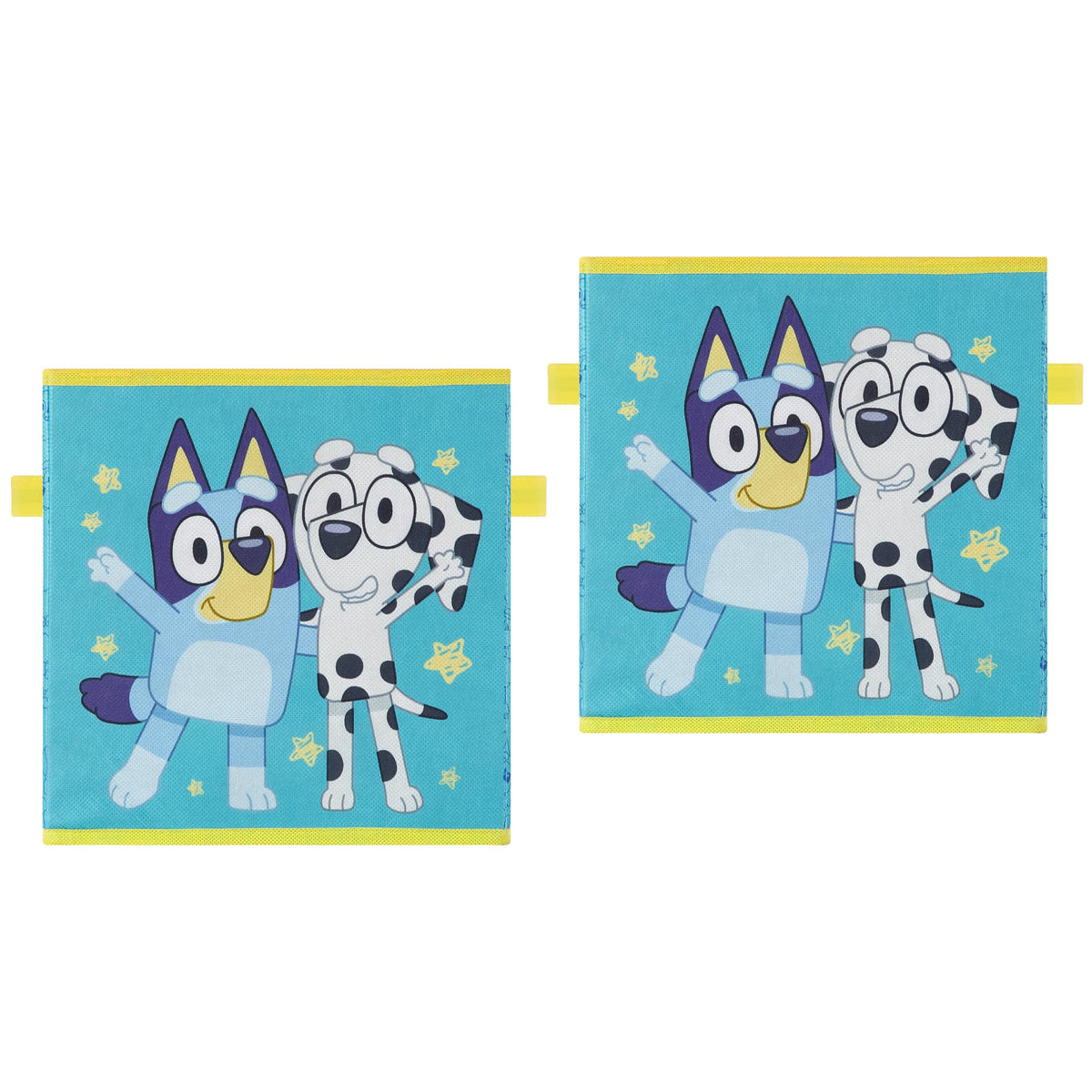 Idea Nuova Bluey Set of Two Spacious Collapsible Storage Cubes, 10''x10''x10''