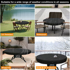 Sunico Outdoor Patio Table Cover Round, Waterproof Outdoor Patio Furniture Cover For Tables 24 Dia 4 H Inch