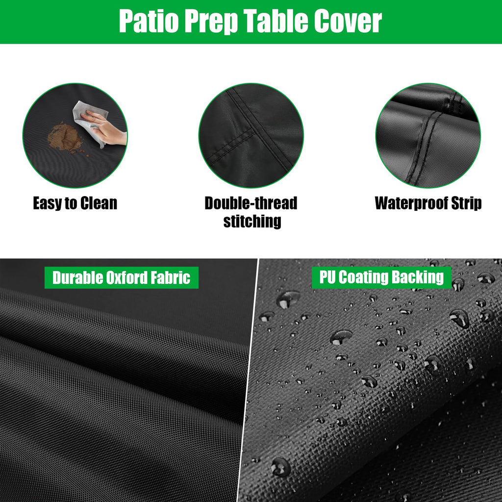 Jungda Outdoor Prep Table Cover,24 Inch Waterproof Stainless Steel Prep Cart Table Cover,Patio Kitchen Grill Bbq Food Prep Table Cover - 24 X 24 X 34 Inch