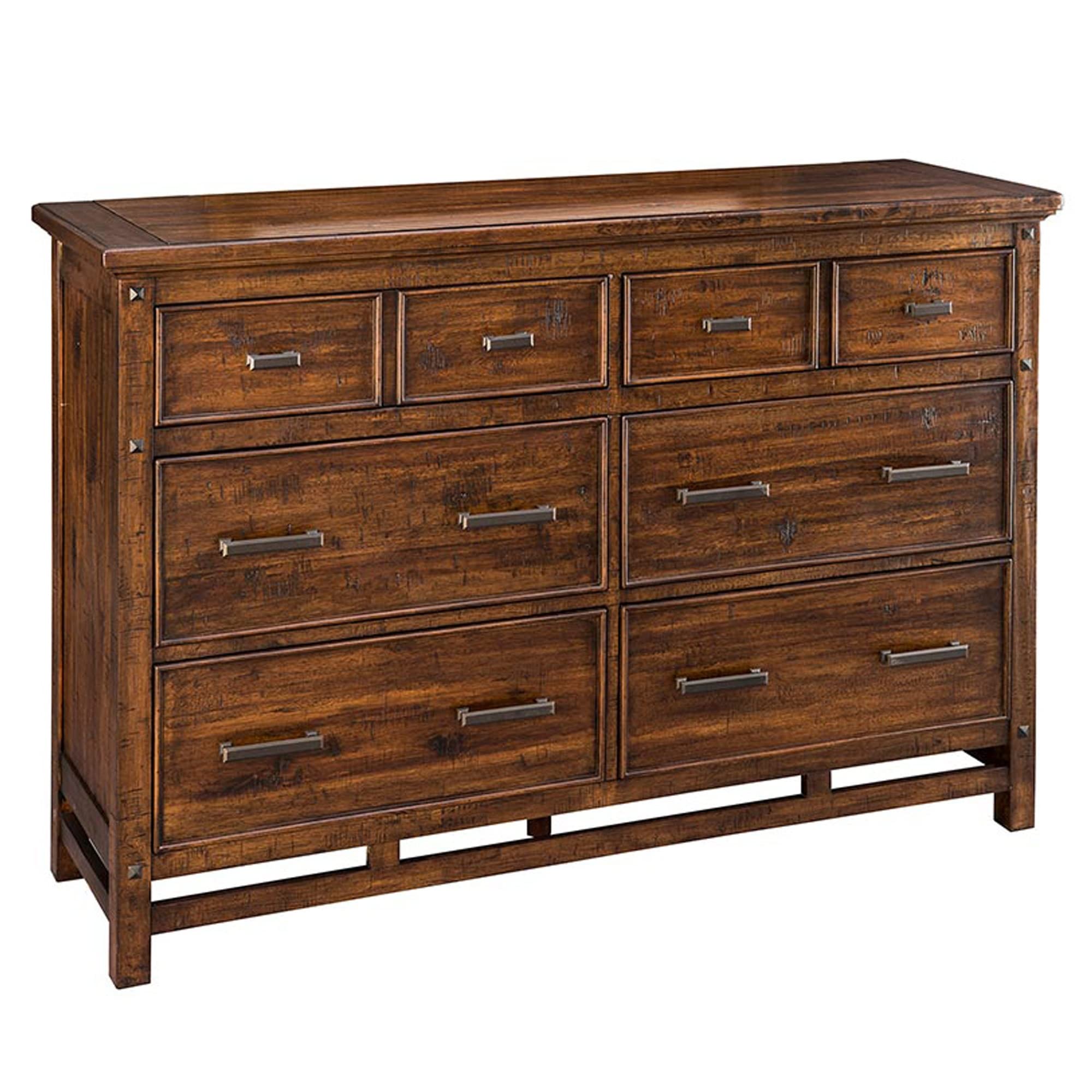 Intercon Wolf Creek 8 Multi-Sized Drawers, Vintage Acacia Dresser, Brown