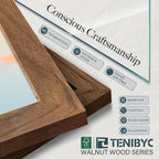 Tenibyc 11X17 Walnut Poster Frame 3 Pack With Hd Glass - Natural Brown, Solid Wood Picture Frame, Wall Gallery Frame