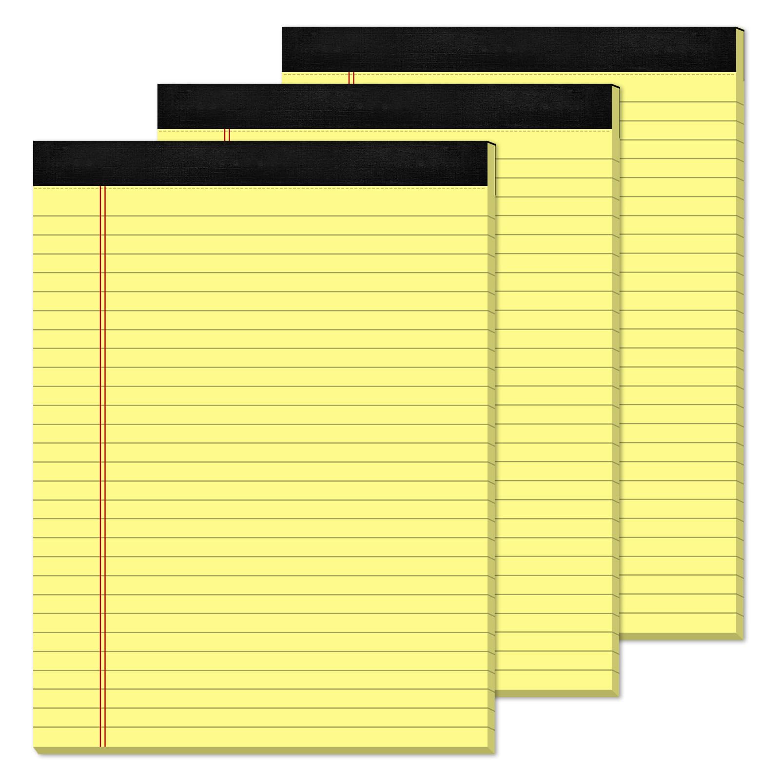 Yellow Legal Pads 8.5 X 11 Writing Pads Yellow Note Pads 8.5 X 11 Perforated Wide Ruled Lined Notepads Pads Of Paper 3 Pack Yell