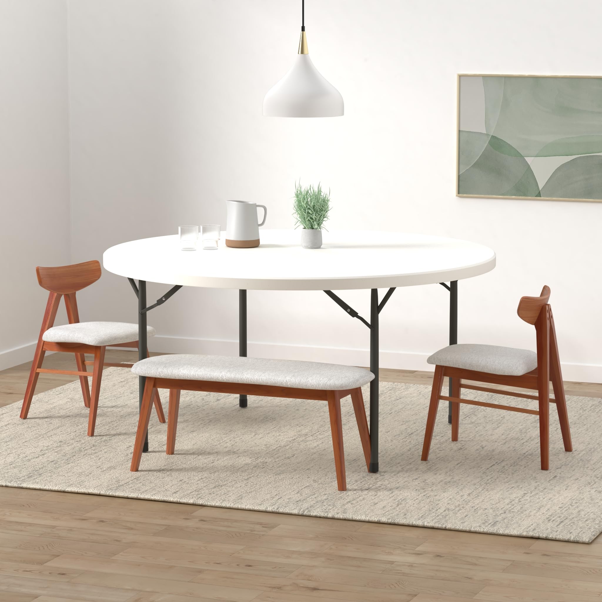 Lorell Banquet Table, 71 by 71 by 29-1/4-Inch, Platinum