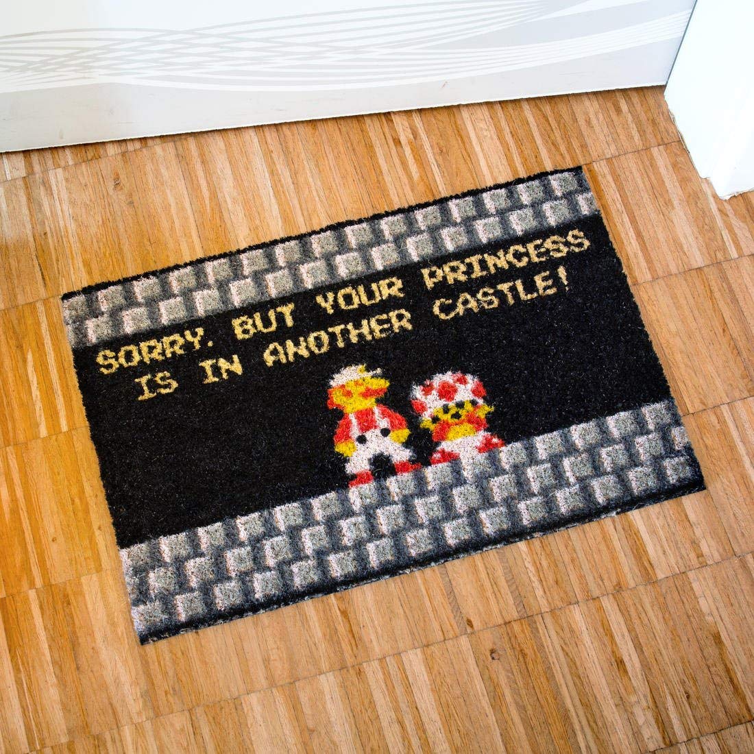 Getdigital Your Princess Is In Another Castle Funny Welcome Doormat For Gamers, Nerds And Geeks - 23.62 X 15.75 Inch, 100% Natur
