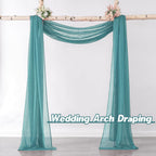 Donren Teal Window Scarf For Outdoor Decoration - Add Luxury Beautiful Elegant Effect To Curtain Panels (1 Panel, 52 X 288 Inche
