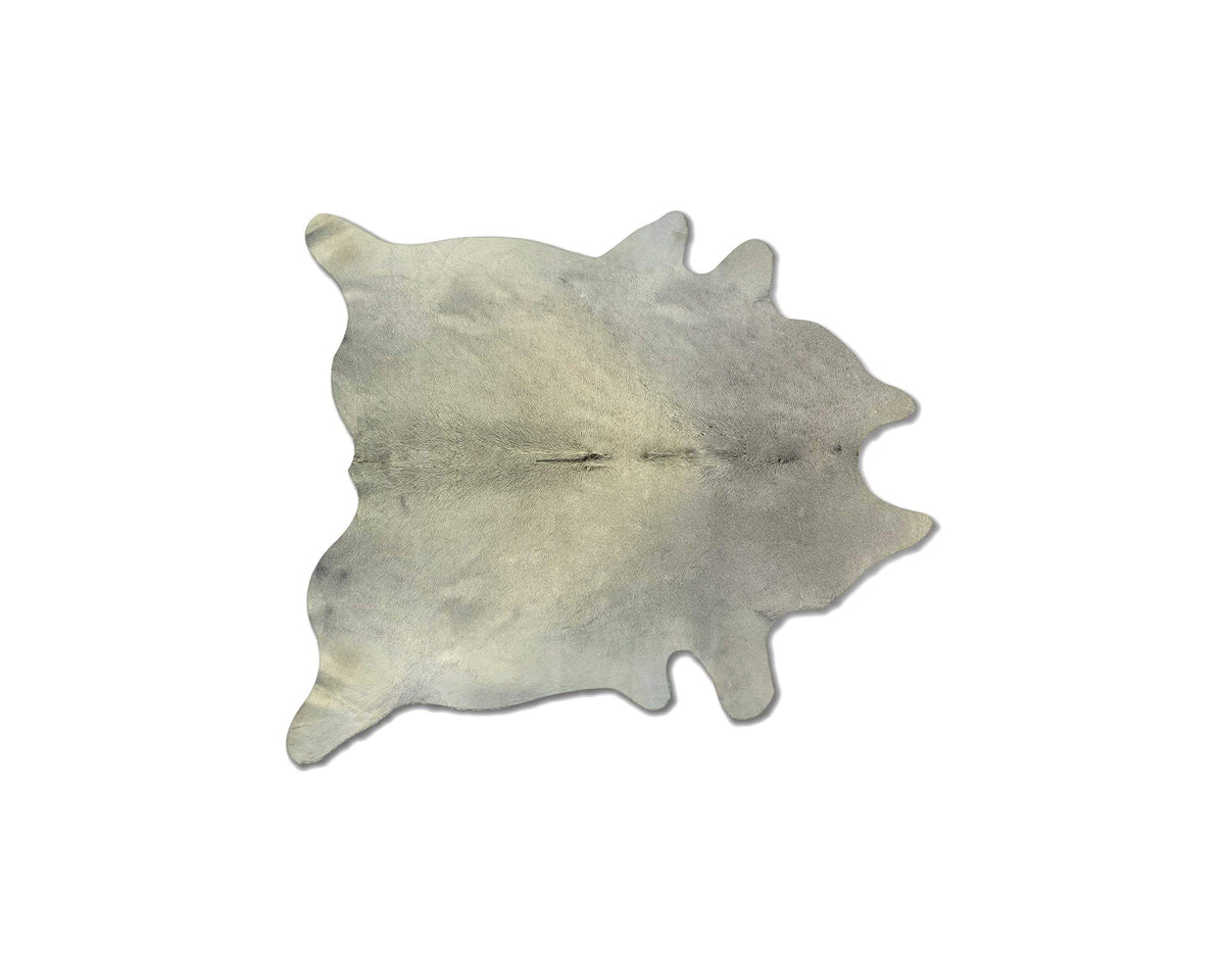 HomeRoots Natural & Light Gray Cowhide, Microsuede 60' x 84' Natural and Light Gray Cowhide - Area Rug