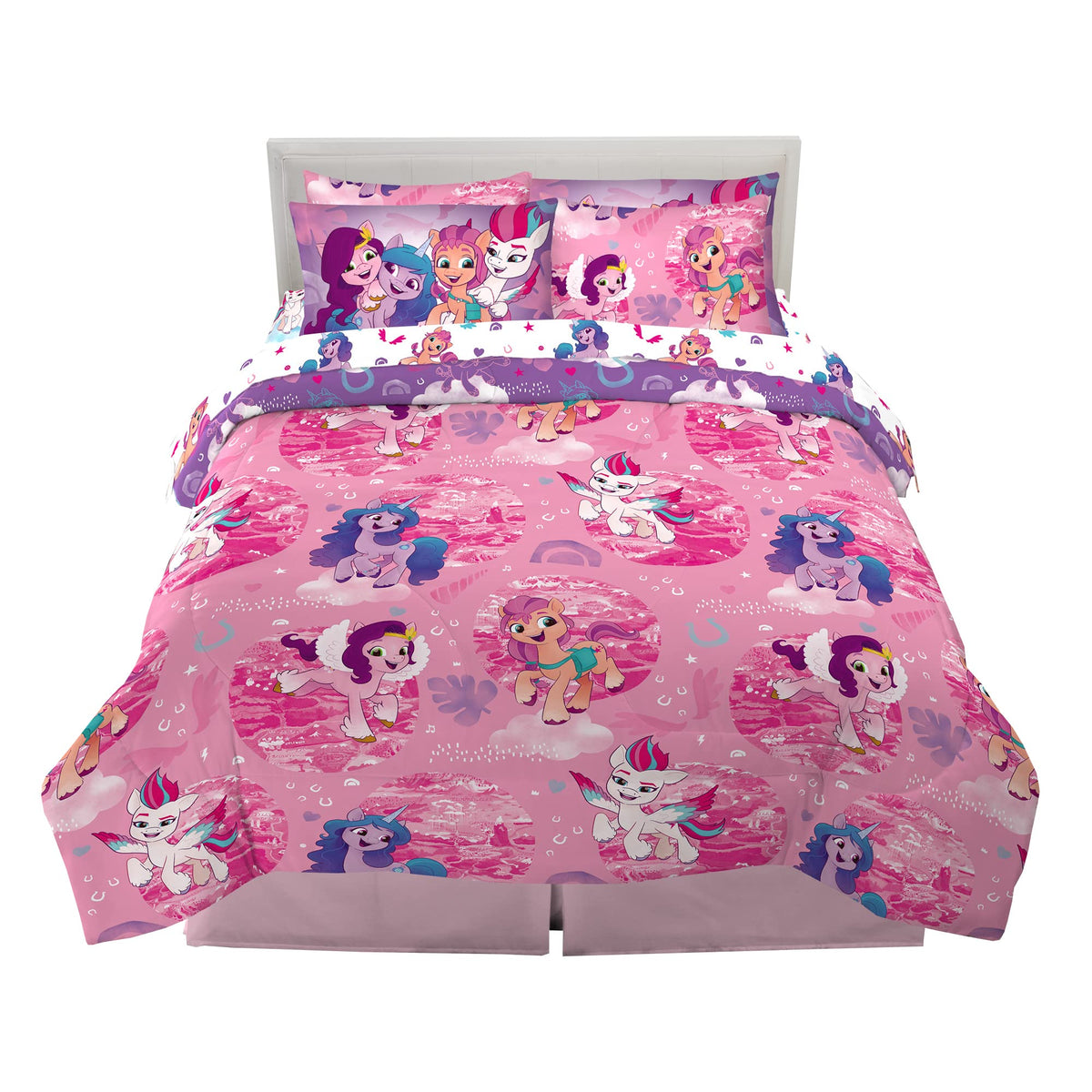 Franco Kids Bedding Super Soft Comforter And Sheet Set With Sham, 7 Piece Full Size, My Little Pony