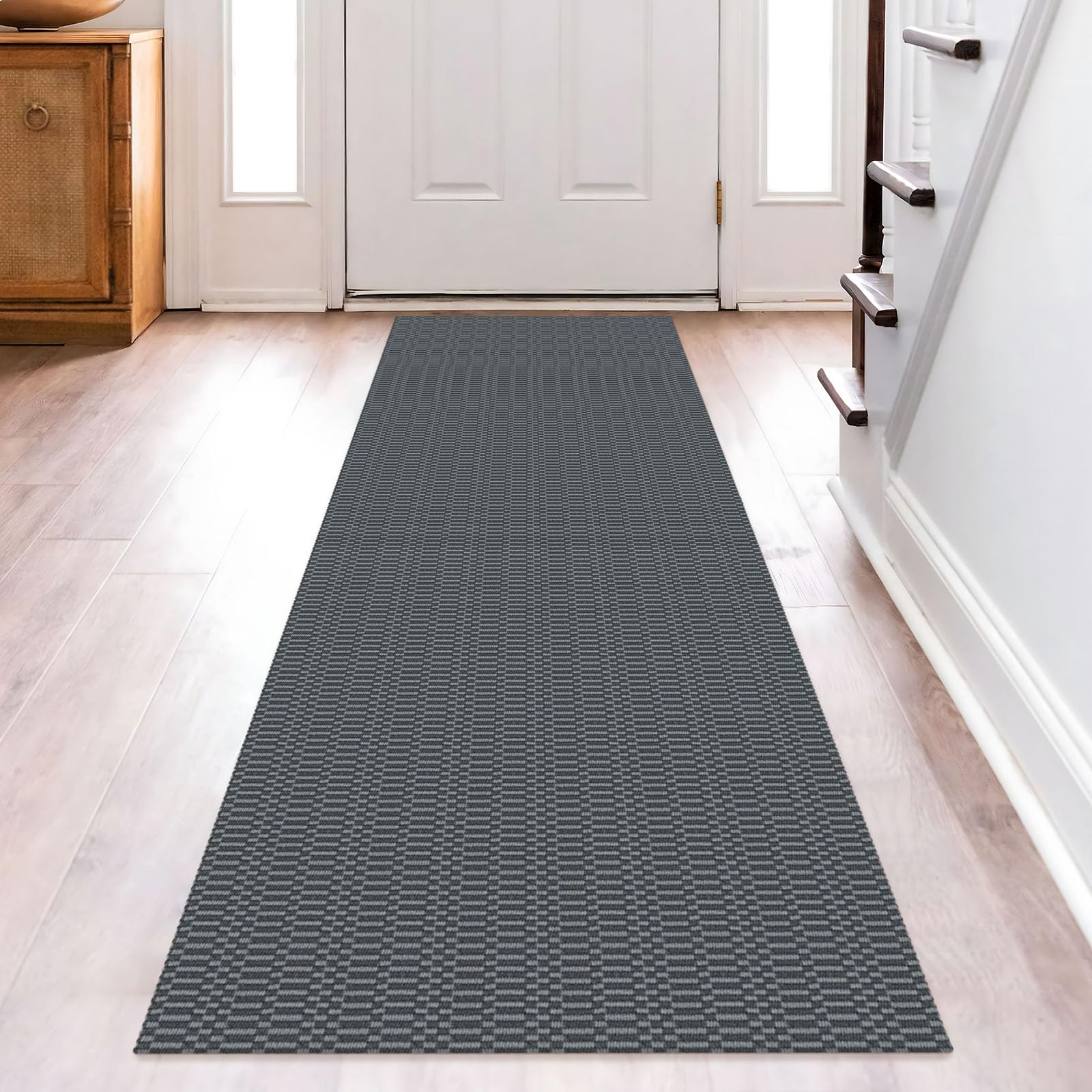 KOZYFLY Washable Runner Rug 3x10 ft Hallway Kitchen Runner Rugs with Rubber Backing Bobo Non Slip Entryway Runner Indoor, Long C