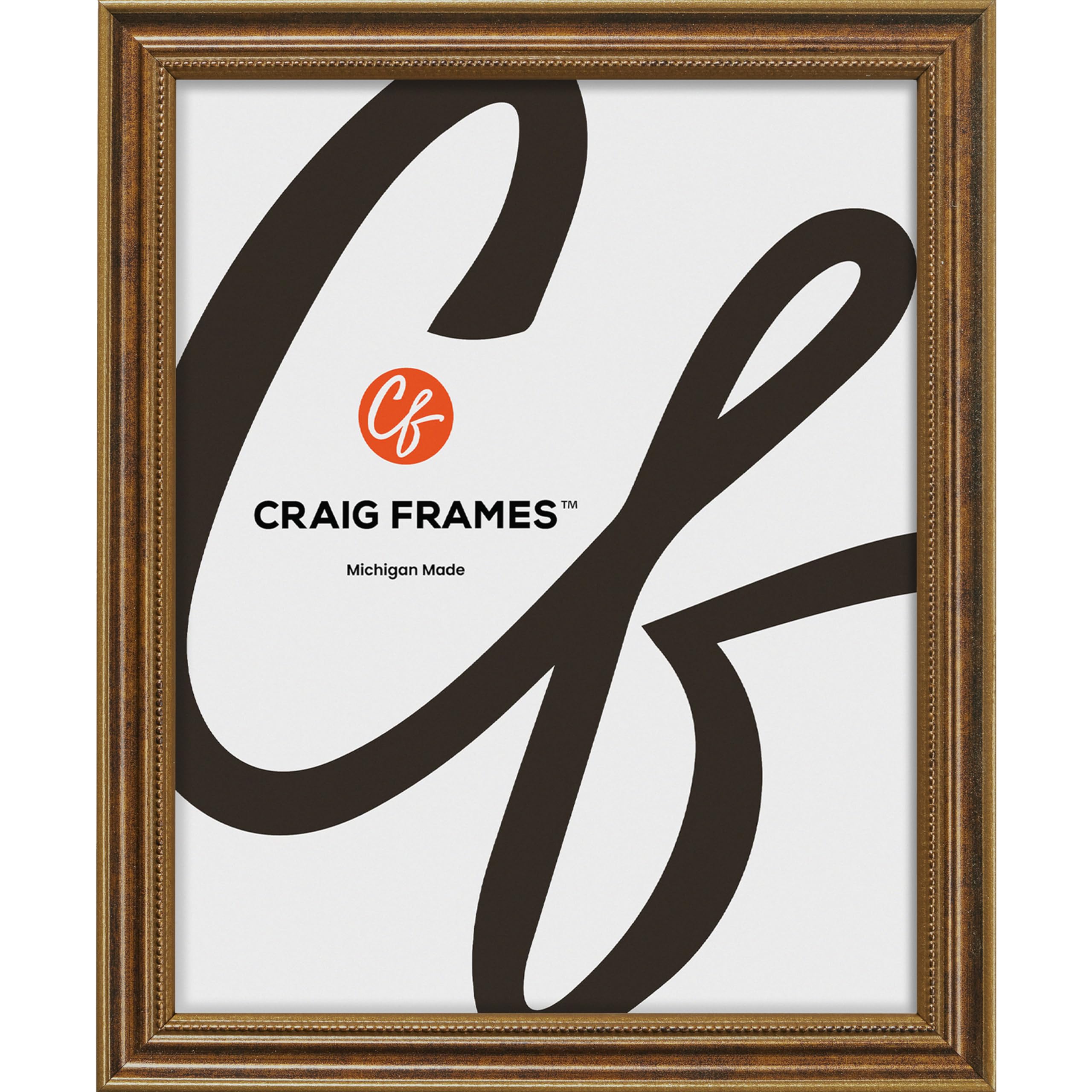 Craig Frames 314BR, 9x15 Picture Frame, Ornate Bronze