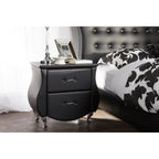 Baxton Studio BBT3116-Black-NS Nightstand, Medium, Black