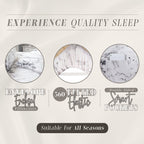 Elegant Comfort Eloise Marble Printed 6-Piece Sheet Set, 1500 Premium Hotel Quality Microfiber, Soft, Wrinkle And Fade Resistant, Fitted Sheets With Smart Pockets, Marble Sheet Set, Full, White
