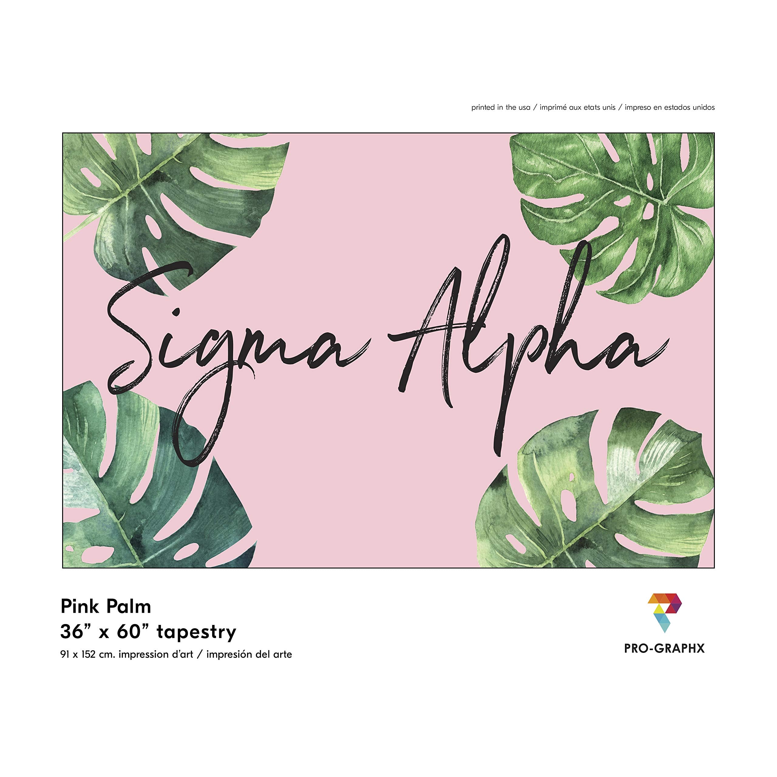 Pro-Graphx Sigma Alpha Greek Sorority & Fraternity Flag Officially Licensed, Tapestry, Display Banner, Sign, Letter Pattern Larg