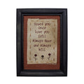 CVHOMEDECO. Primitives Antique Loved you once, love you still, always have and always will Stitchery Frame Wall Mounted Hanging 