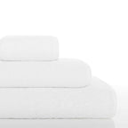 Graccioza Long Double Loop Towels Hand Towel (18'' X 30'', White), 100% Egyptian Cotton 700 Gsm - Elegant, Soft Body And Face To