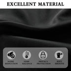 Donren 48 Inch Length Short Curtains For Kitchen - Small Window Treatment Rod Pocket Blackout Curtain Drapes (1 Pair,Black,52 Inches Wide By 48 Inches Long)