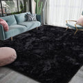 HOMORE Rugs for Living Room 5x8 Black Area Rug, Big Fluffy Shag Rugs for Bedroom, Super Soft Large Living Room Rug, Cute Kids Ru