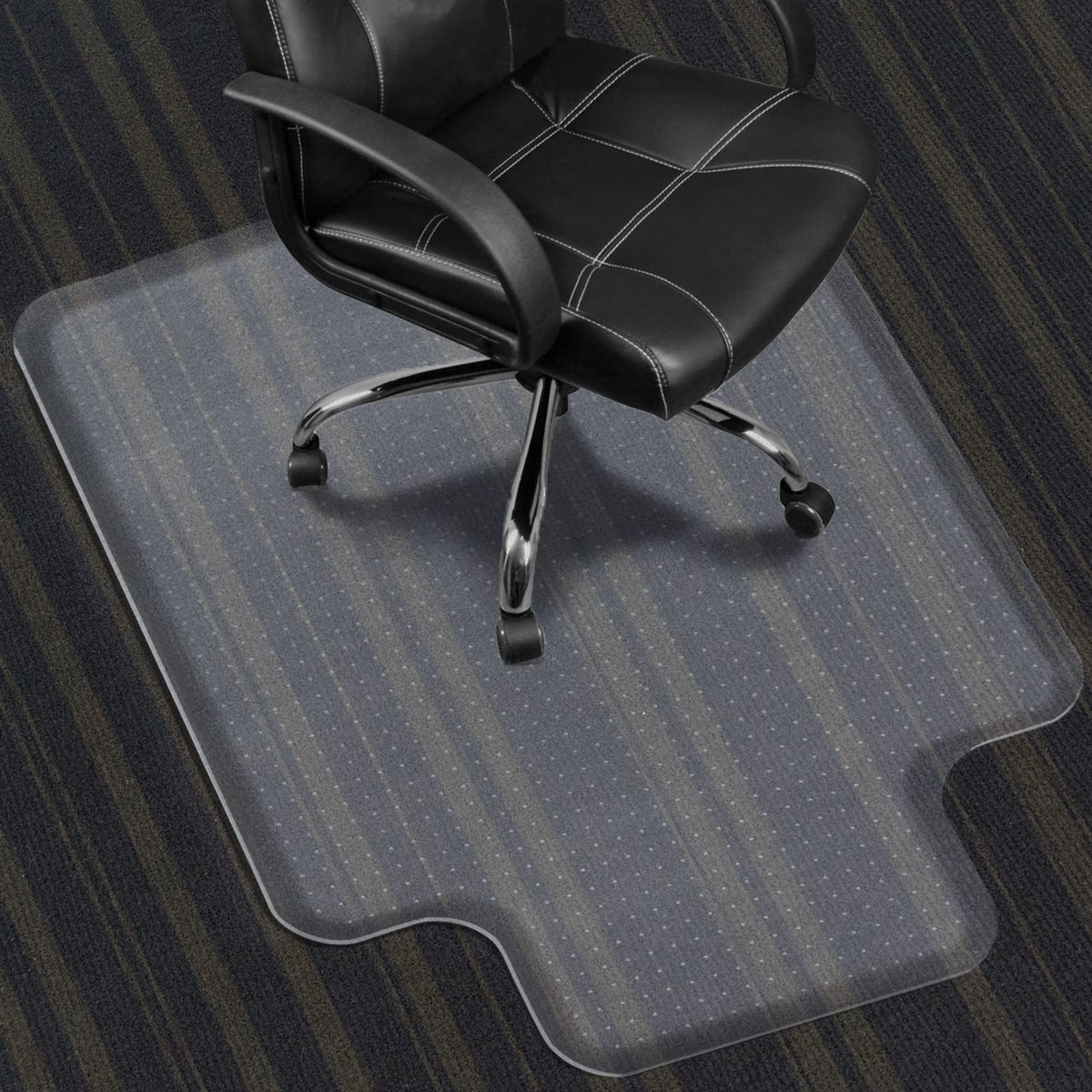 Sharewin Chair Mat For Carpeted Floor With Lip,48A36 Pvc Carpet Protector For Low Pile Carpets Heavy Duty Effective Grip Anti-Sl