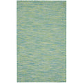 Nourison Positano Indoor/Outdoor Blue/Green 3' X 5' Area Rug, Easy Cleaning, Non Shedding, Bed Room, Living Room, Dining Room, B