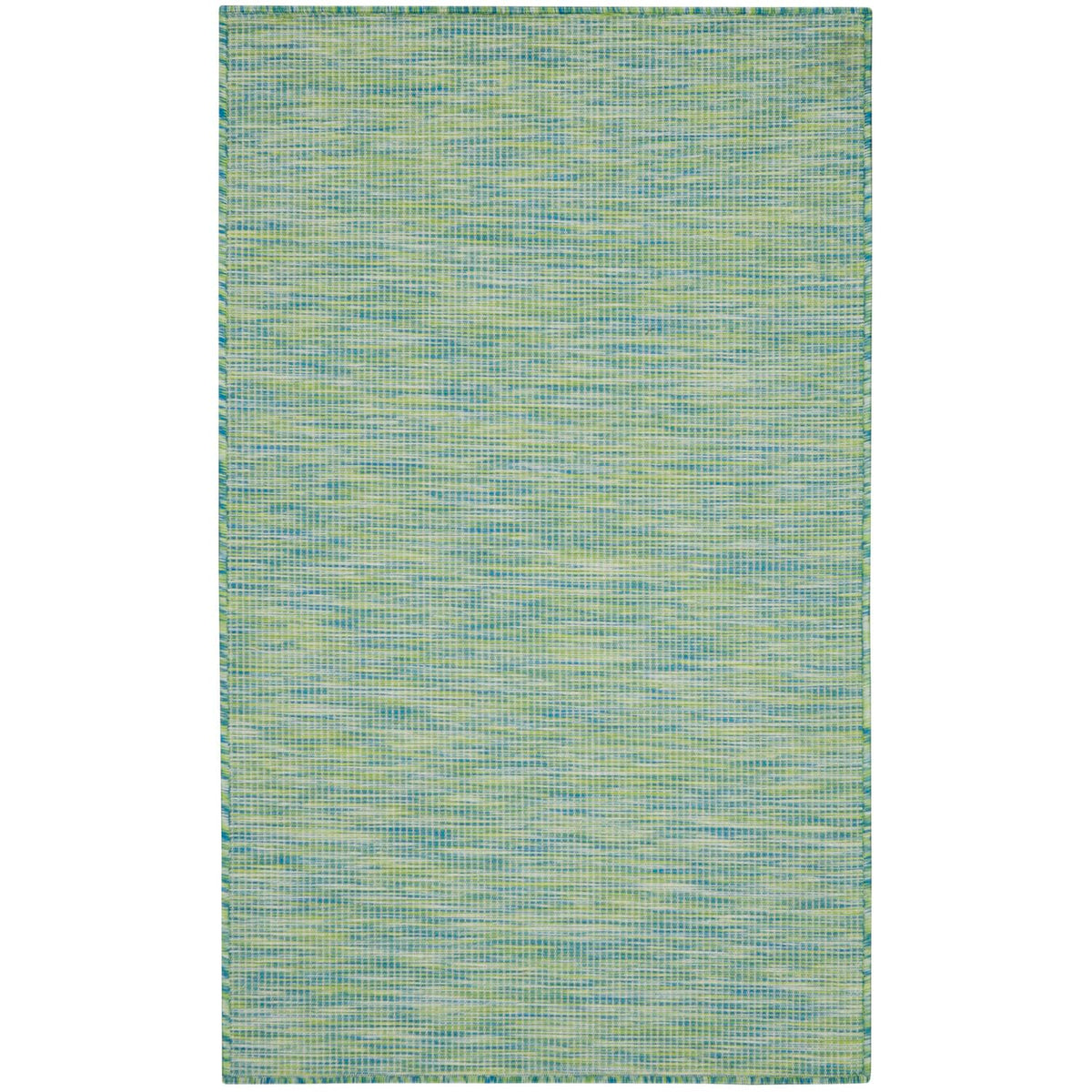 Nourison Positano Indoor/Outdoor Blue/Green 3' X 5' Area Rug, Easy Cleaning, Non Shedding, Bed Room, Living Room, Dining Room, B