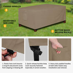 Easy-Going 600D Heavy Duty Rectangular Table Cover Uv Resistant And Waterproof Outdoor Lawn Patio Furniture Cover (72' Lx44 Wx23 H, Camel)