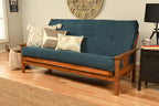 Kodiak Furniture Monterey Futon Set, No Drawers, With Barbados Base And Suede Navy Mattress