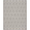Nourison Versatile Indoor/Outdoor Silver Grey 8' X 10' Area Rug, Easy Cleaning, Non Shedding, Bed Room, Living Room, Dining Room
