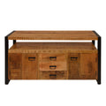 The Urban Port 60-Inch 2 Door Wooden Sofa Console Table with 3 Drawers