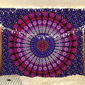 raajsee Indian Cotton Purple Tapestry Mandala Wall Hangings- Tapestry For Bedroom - Indie Wall Tapestry Hippie Room Decor - Boho