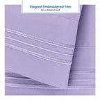 Nestl Lavender Rv Queen Sheets – Super Soft Rv Short Queen Sheets For Rv Camper, 4 Piece 1800 Microfiber Fitted Rv Sheets, Double Brushed Rv Bed Sheets Set, Camper Sheets And Pillowcases