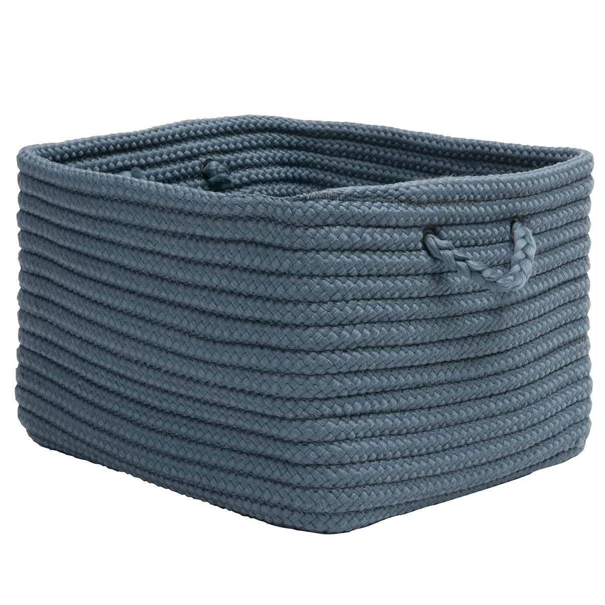 Colonial Mills Modern Farmhouse Home Basket, 14&quot;X8&quot;X10&quot;, Antique Blue